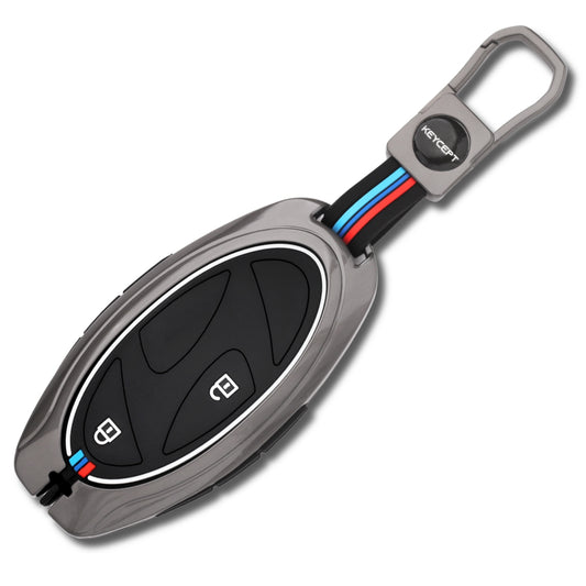 Hyundai Metal Alloy Key Cover with keychain (Type M1)