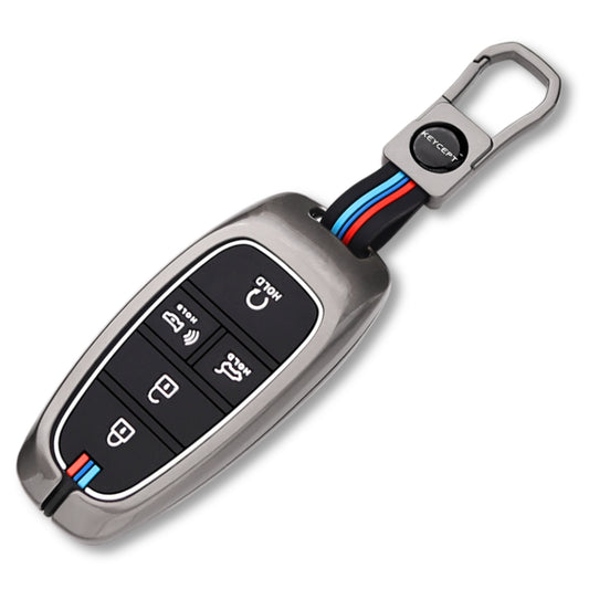 Hyundai Metal Alloy Key Cover with Keychain (Type M1)