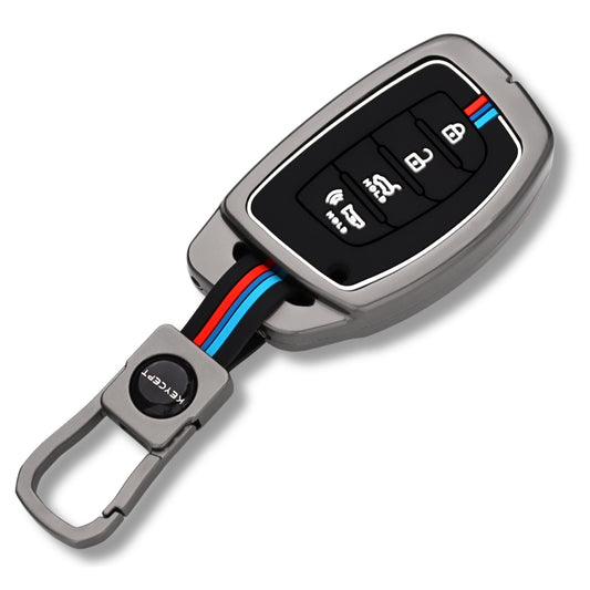 Hyundai Metal Alloy Key Cover with Keychain (Type M1)