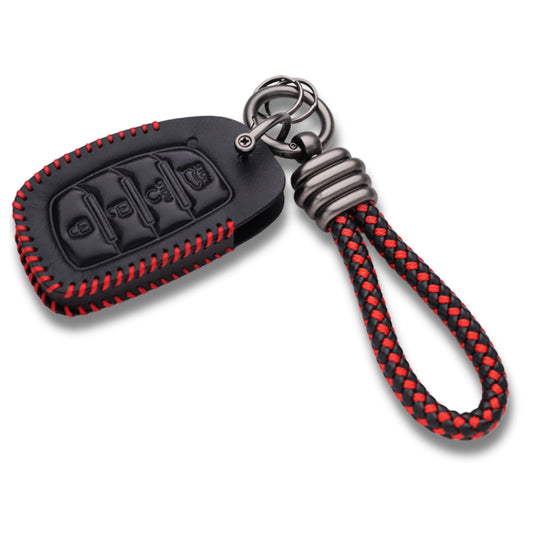 Hyundai Classic Leather Key Cover with Keychain K3