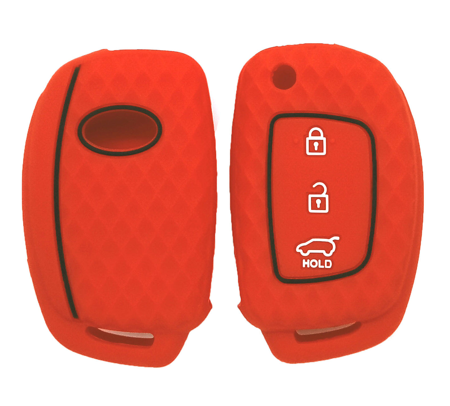 Silicone Key Cover Compatible for Hyundai i20 | Verna Fluidic | Xcent flip Key (2012-2014 Models only)