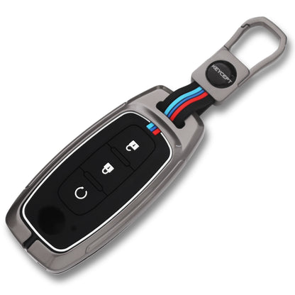 Metal Alloy Key Cover Compatible for Nissan Magnite 3 Button Smart Key with Keychain (Type M1)