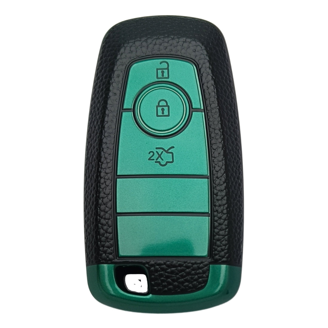 Leather Cover Compatible for Ford Figo | Aspire | Eco Sport | Endeavour 3 Button Smart Key