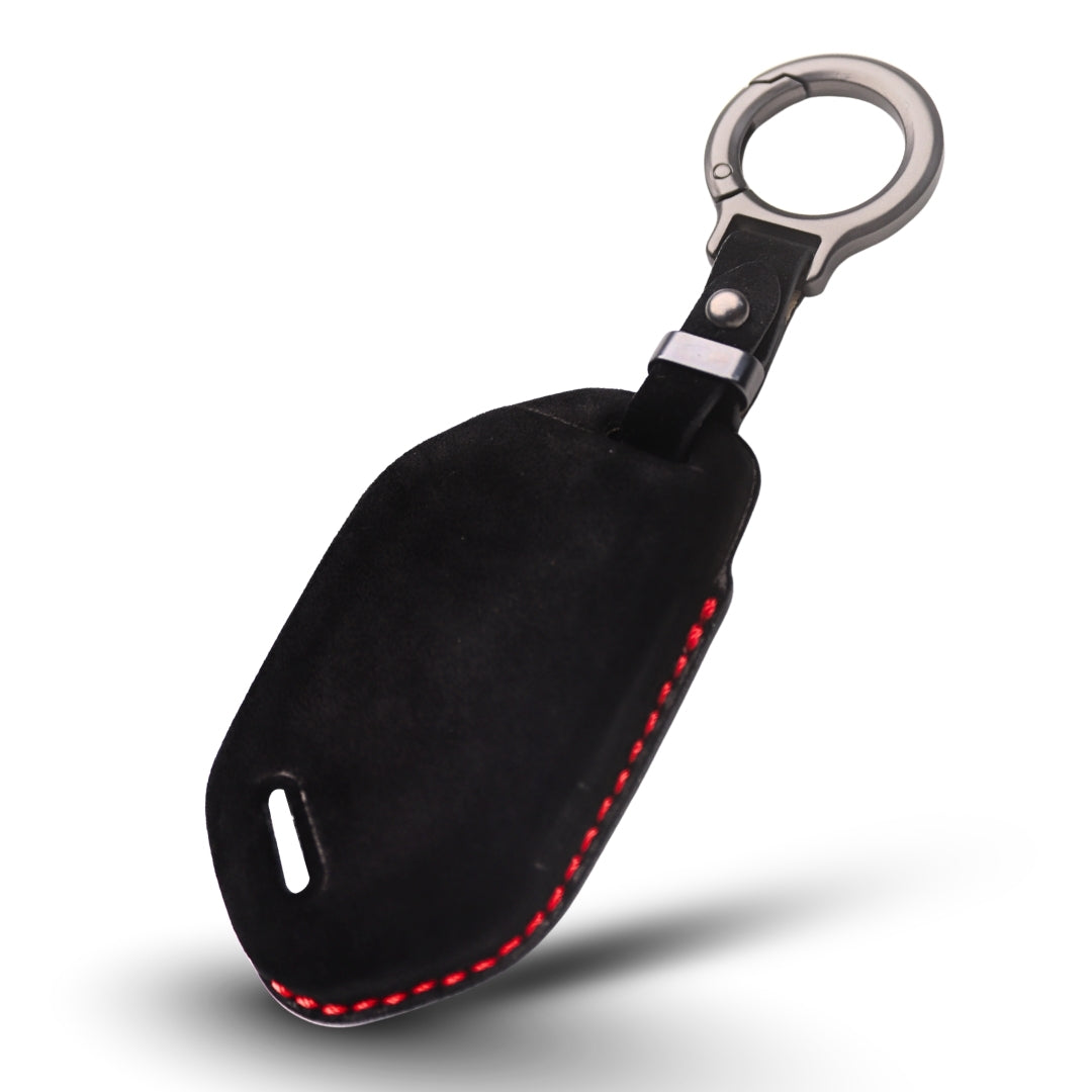 Kia Alcantara Crest Car Key Cover with Keychain (Type 10)