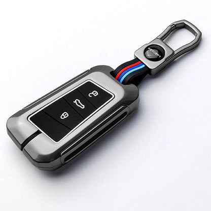 Skoda/Volkswagen Metal Alloy Key Cover with Keychain (Type M1)