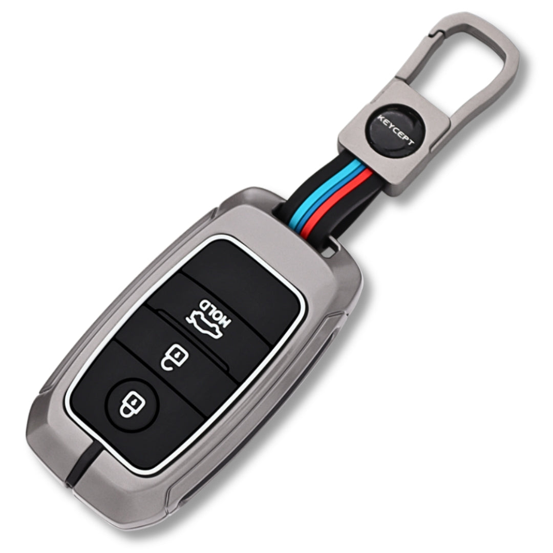 Kia Metal Alloy Key Cover with Keychain (Type M1)