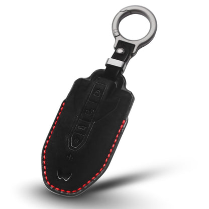 Mahindra Alcantara Crest Car Key Cover with Keychain (Type K10)