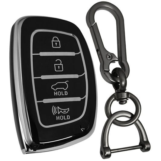elantra 4b smart tpu black silver keycover case accessories keychain