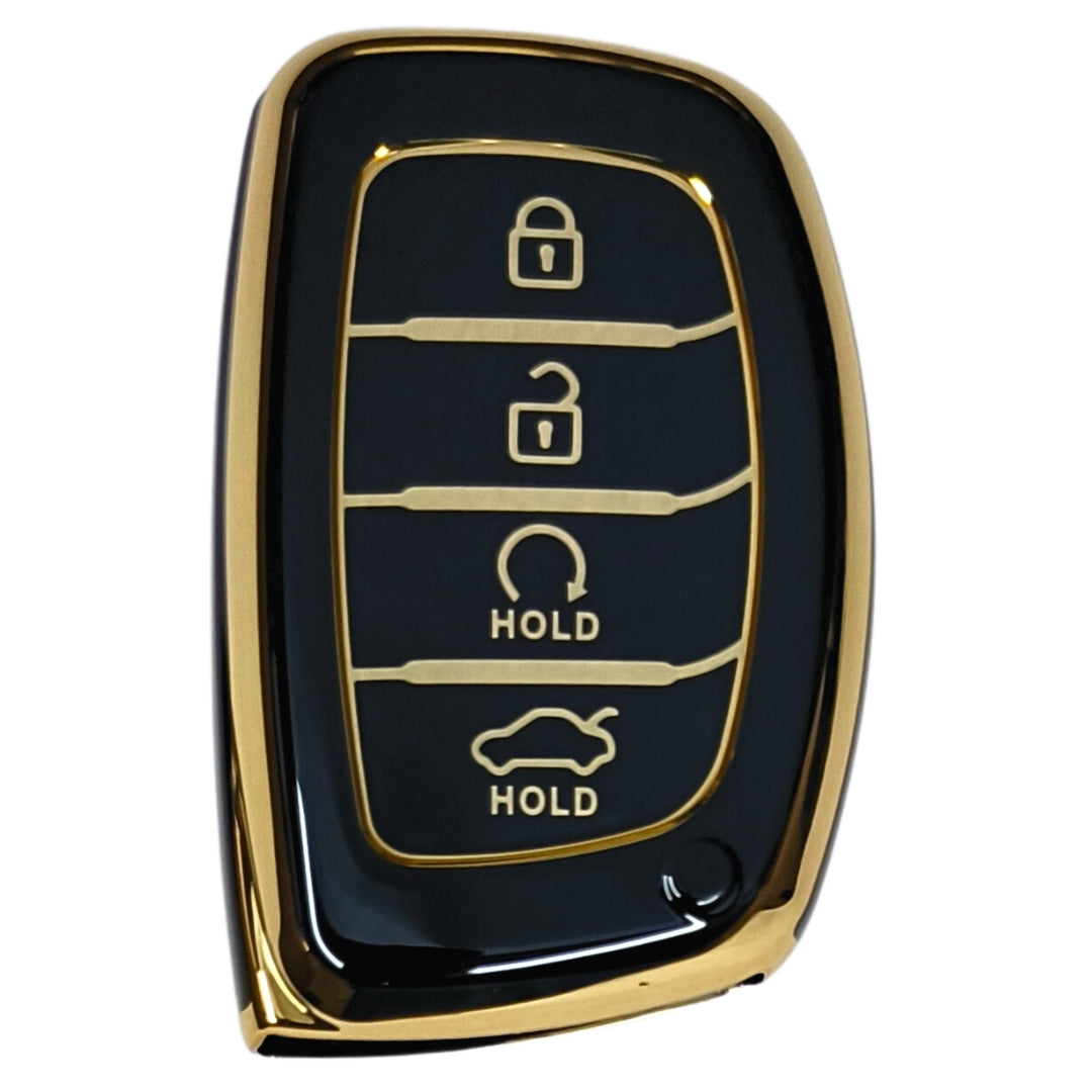 hyundai alcazar creta 4 button smart tpu black key case accessories
