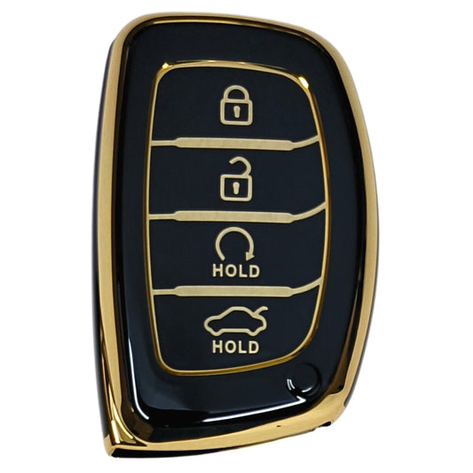 hyundai alcazar creta 4 button smart tpu black key case accessories