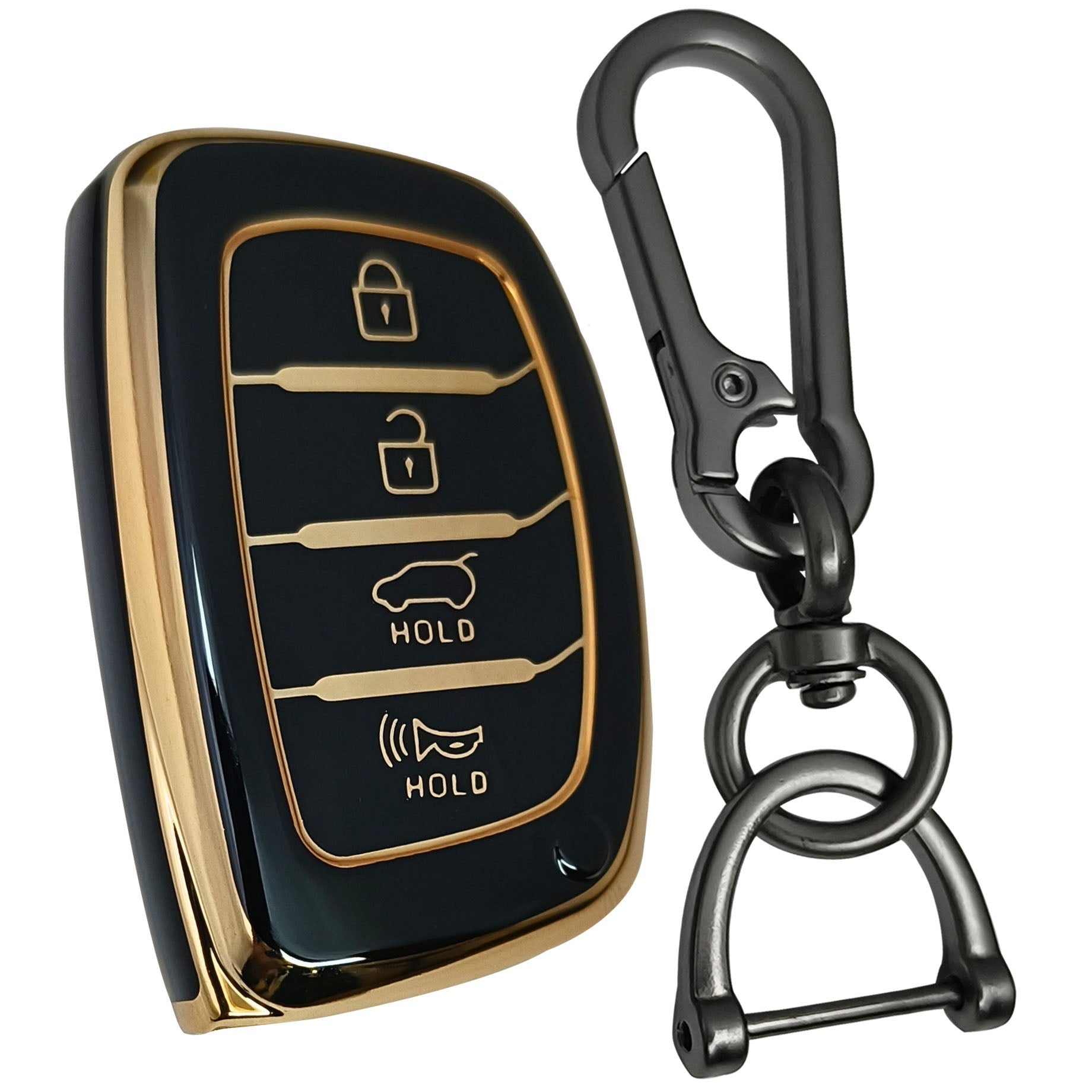 hyundai elantra 4b smart tpu black key case accessories keychain