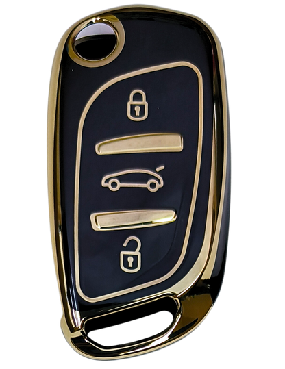 universal b11 ds remote flip tpu black gold key case