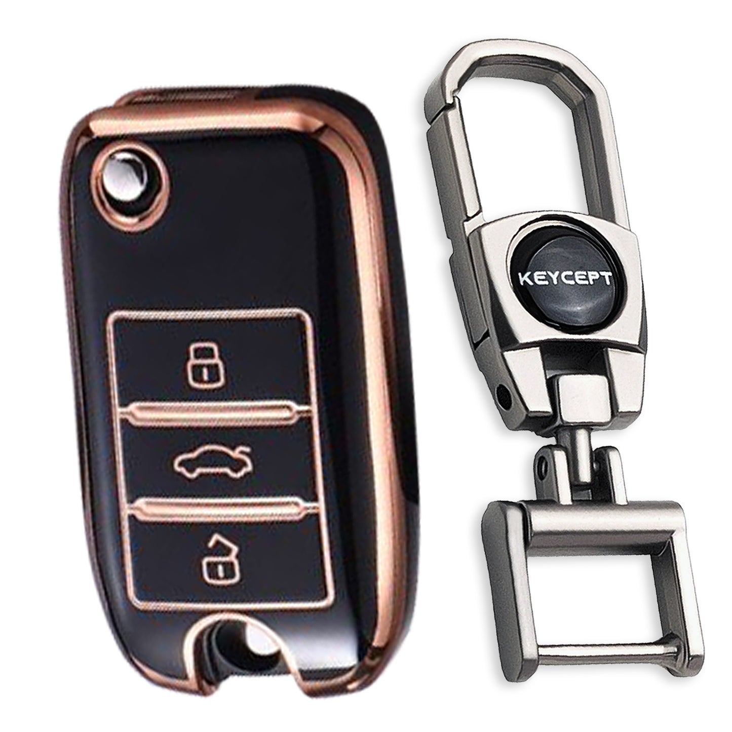 MG Gold Line TPU Key Cover with Keychain