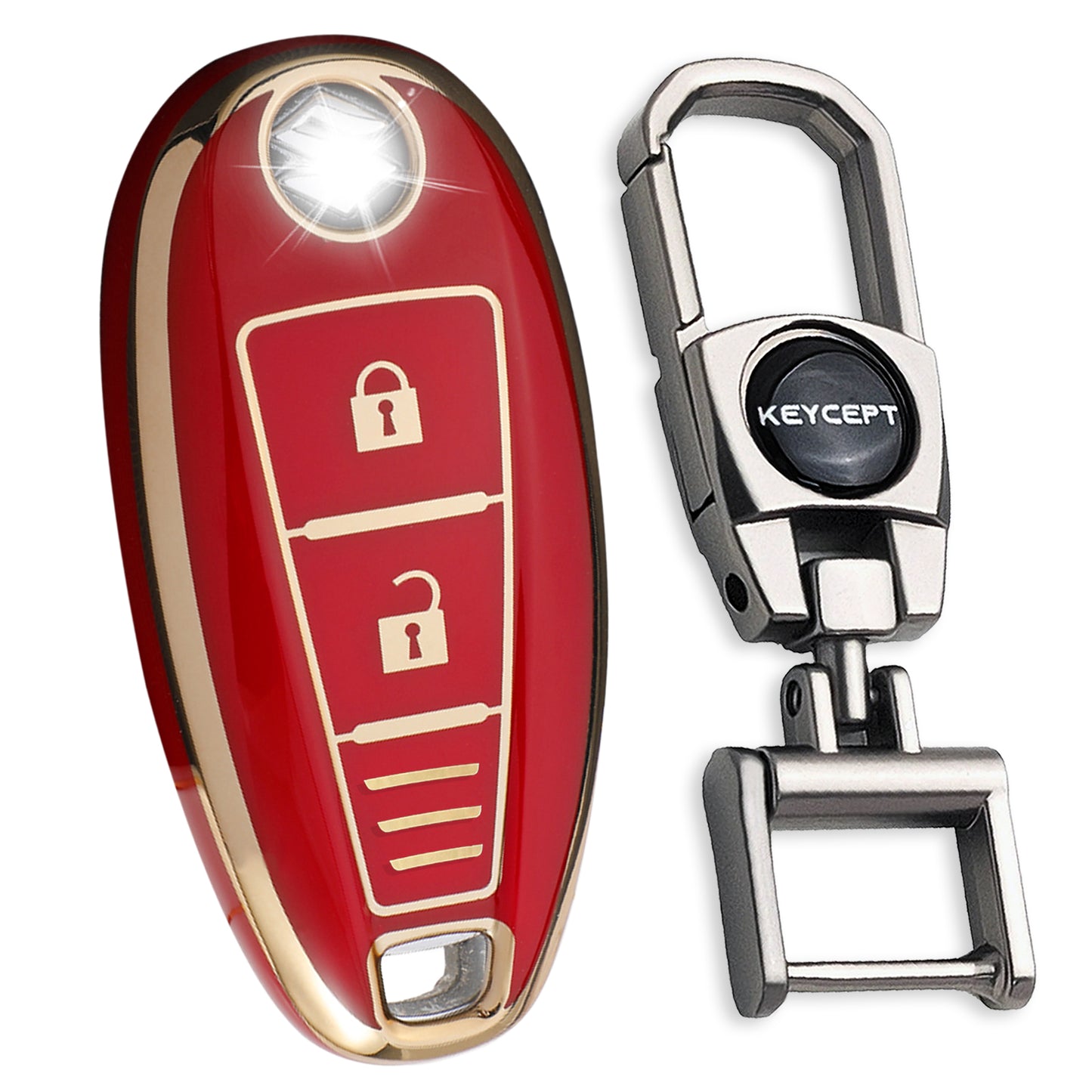 Suzuki Gold Line TPU Key Cover with Keychain