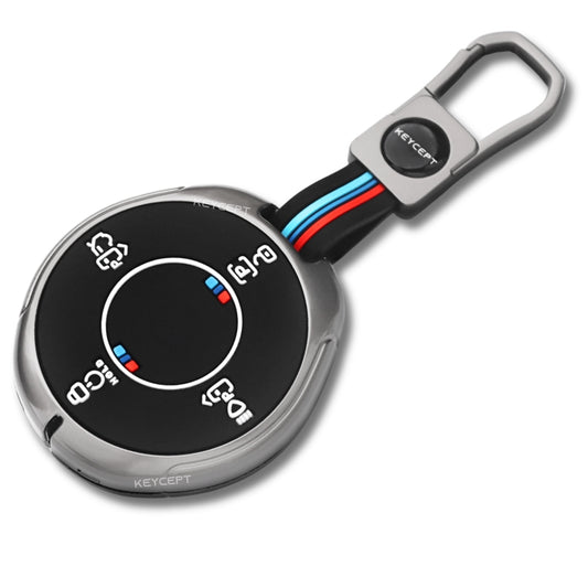 Tata Metal Silicone Key Cover With Keychain (Type M1)