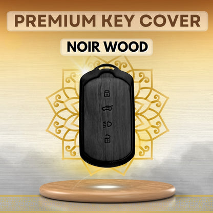 Tata Noir Wood Car Key Cover with Keychain (Type M8)