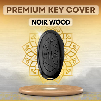 Hyundai Noir Wood Car Key Cover with Keychain (Type M8)