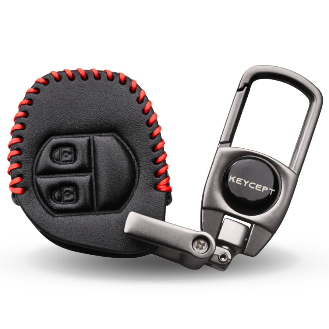 Suzuki Classic Leather Key Cover with Keychain (Type 2)