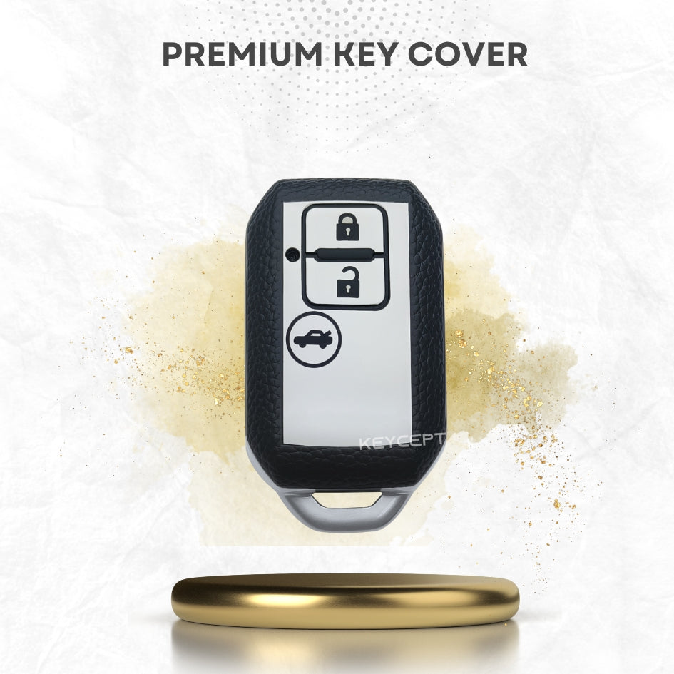 Suzuki TPU (Artificial) Leather Key Cover with Keychain (Type 5)