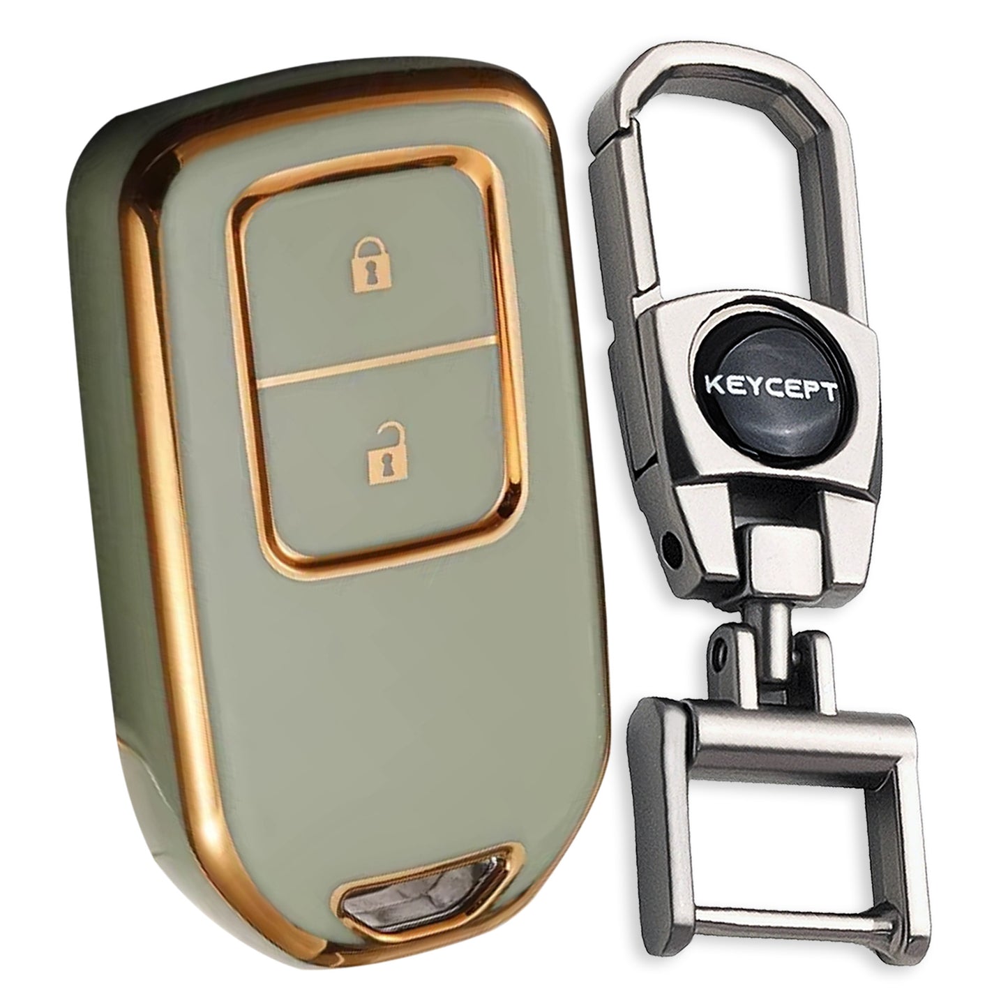 Honda Gold Line TPU Key Cover with Keychain