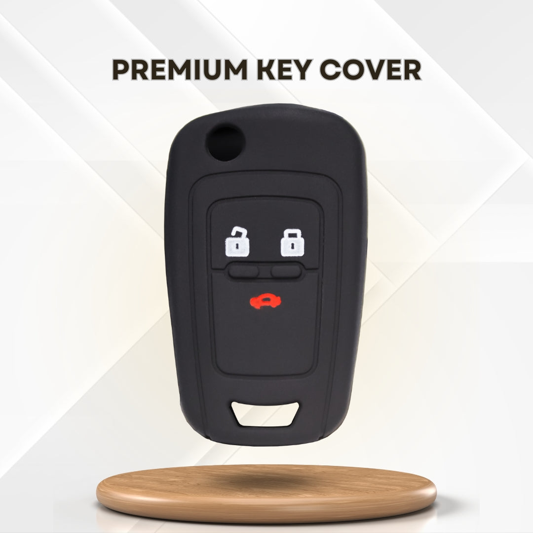 Chevrolet Silicone Key Cover with Keychain (Type K1)
