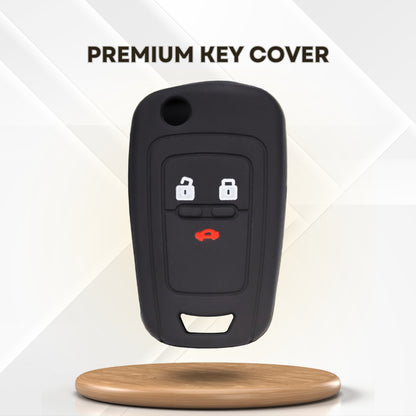 Chevrolet Silicone Key Cover with Keychain (Type K1)