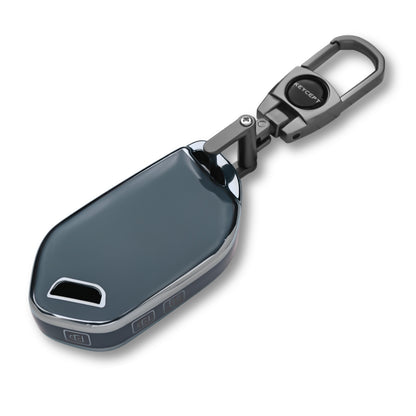 Keycept Silver Line TPU Car Key Cover for Kia Syros, EV6, EV9 4 Button smart key with keychain (Type K2)
