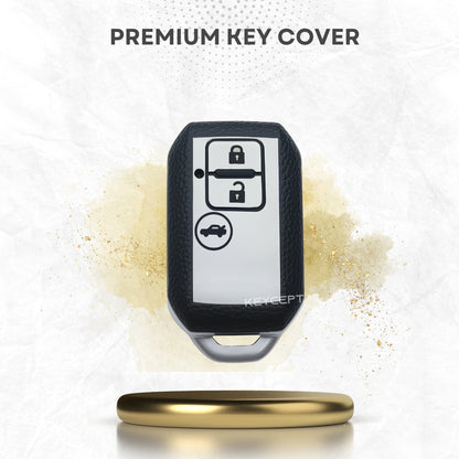 Suzuki TPU Leather Key Cover with Keychain. (Type 2)