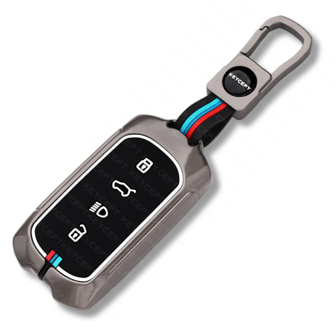 Metal Alloy Key Cover Compatible for Tata Curvv, Curvv EV Smart Key ...