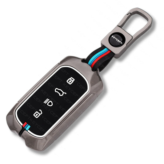 Tata Metal Alloy Key Cover with Keychain (Type M1)