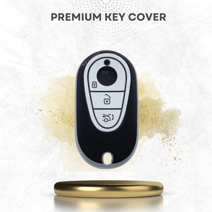 Mercedes Benz TPU Leather Key Cover with Keychain. (Type 2)