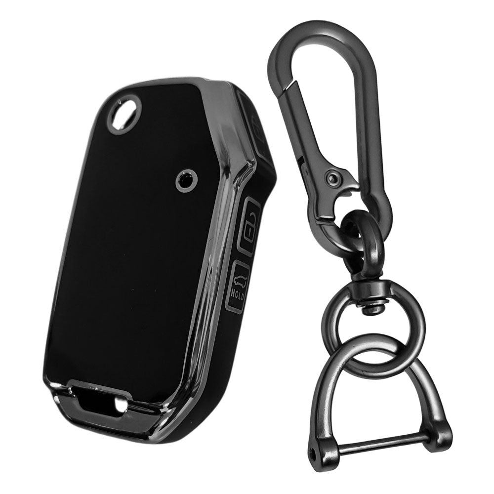 Kia Silver Line TPU Key Cover with Keychain