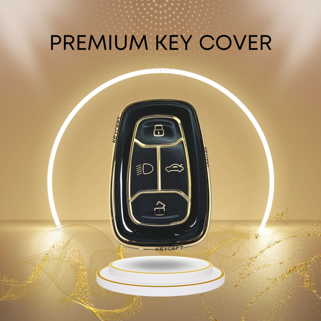 audi a1 a3 a6 q2 3b flip tpu black gold key cover keychain