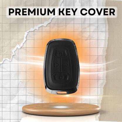 Tata Titanium Genuine Leather Car Key Cover  with Keychain (Type M7)