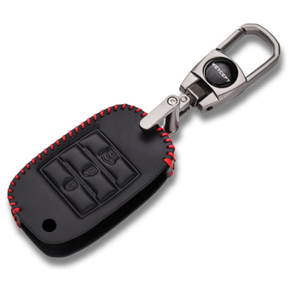 Kia Classic Leather Key Cover with keychain (Type 2)