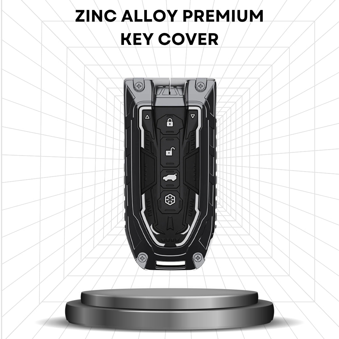 Mahindra Metal Armor key cover with Keychain  (Type M4)