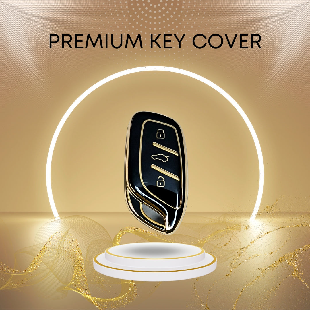 TPU Key Cover Compatible for MG ZS | EV | Astor 3 button Smart Key with Keychain 2