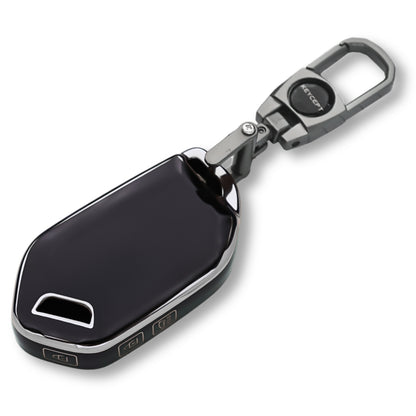 Keycept Silver Line TPU Car Key Cover for Kia Syros, EV6, EV9 4 Button smart key with keychain (Type K2)