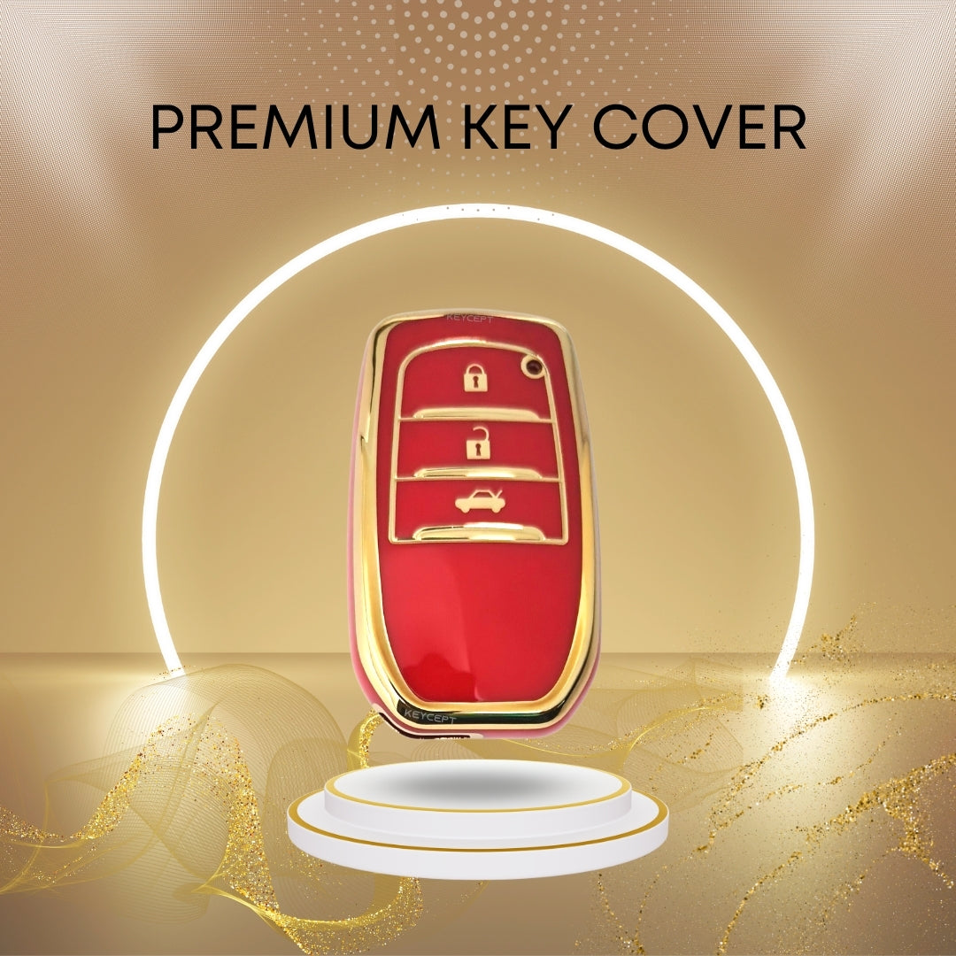 Toyota Gold Line TPU Key Cover with Keychain (Type 2)