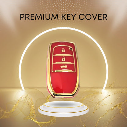 Toyota Gold Line TPU Key Cover with Keychain (Type 2)