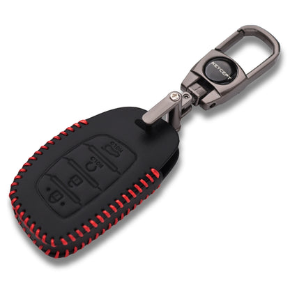 Hyundai Classic Leather Key Cover with Keychain (Type 2)