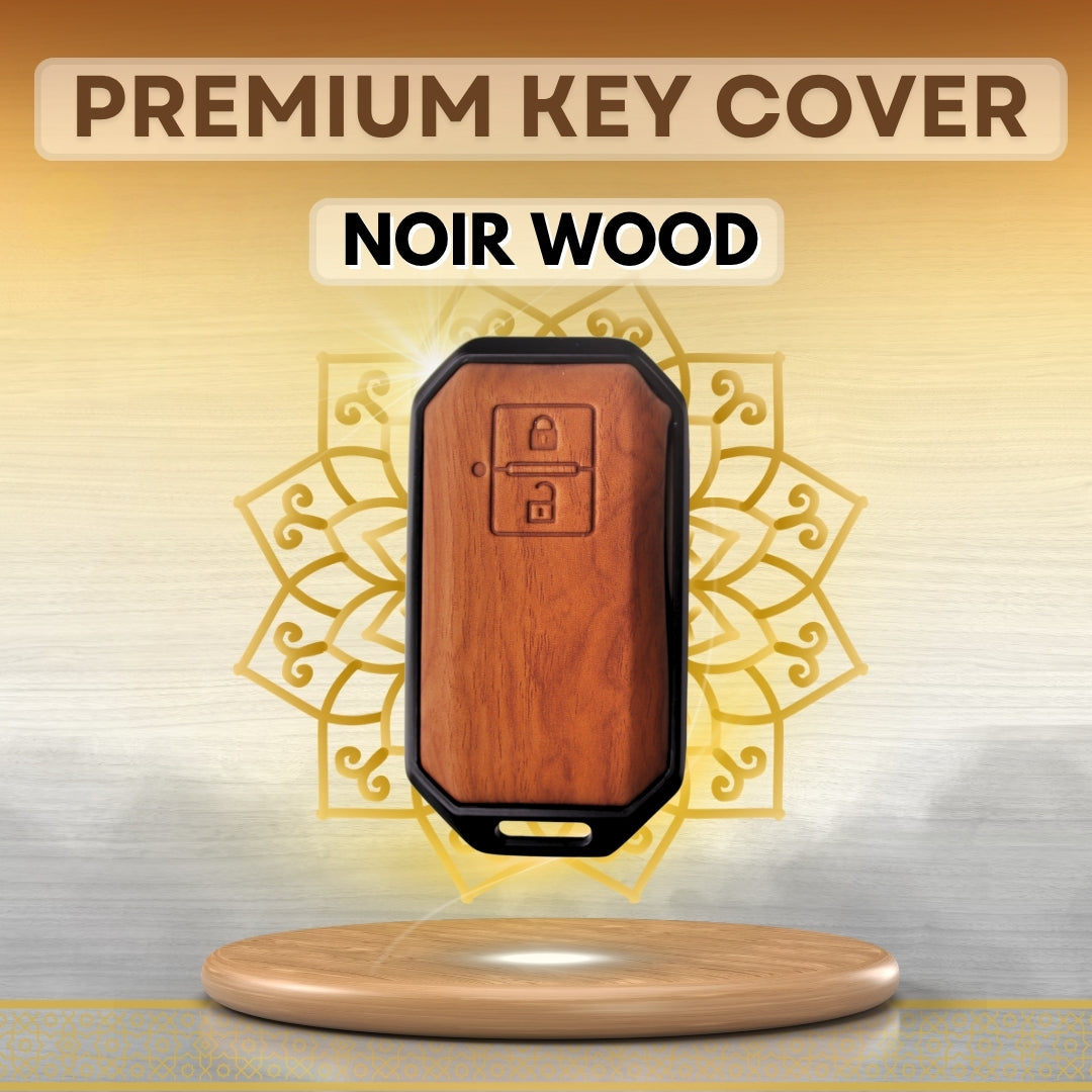 Suzuki Noir Wood Car Key Cover with Keychain (Type M8)