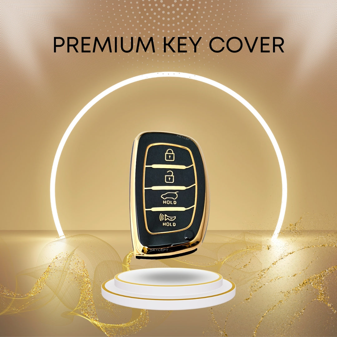 hyundai elantra 4b smart tpu black keycover case accessories keychain