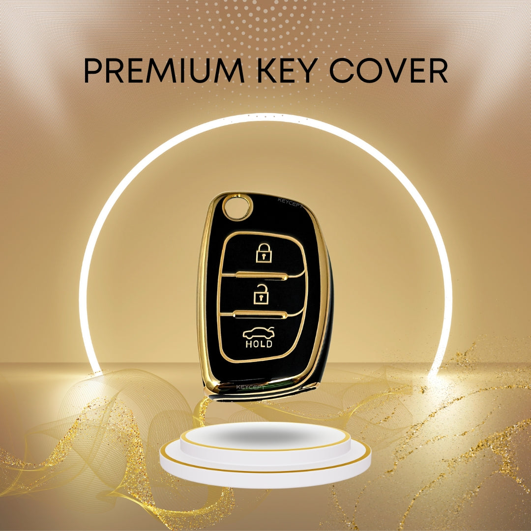 hyundai i20new flip 3b tpu black key case keychain