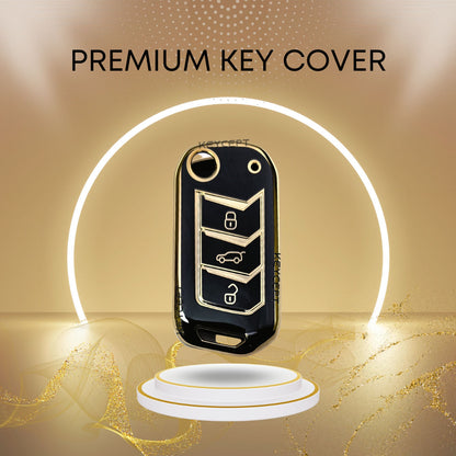 mahindra marazzo bolero xuv700 tpu black gold key cover keychain