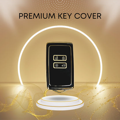 renault triber kiger 4b smart tpu black key case keychain