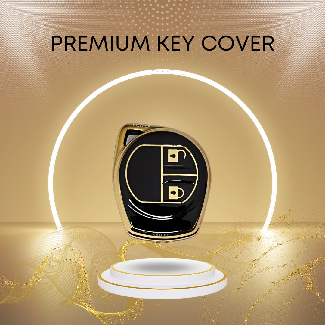 suzuki swift ertiga celerio wagonr brezza 2 button remote tpu black gold key accessories keychain