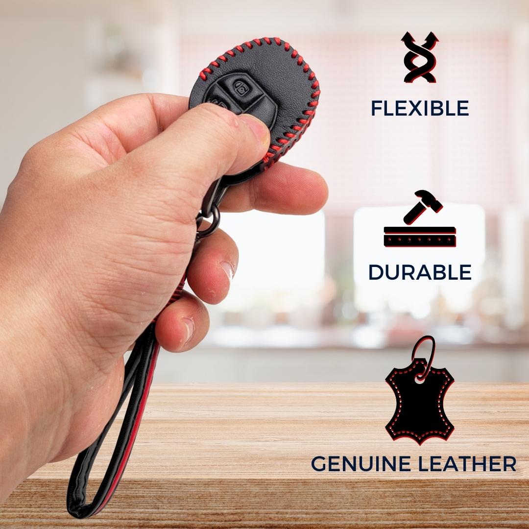 Suzuki Classic Leather Key Cover with keychain