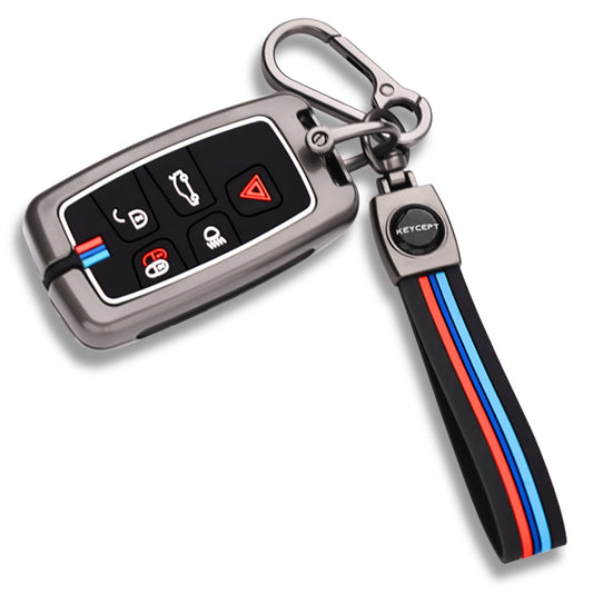 Land Rover Metal Alloy Key Cover with Keychain (Type M2).