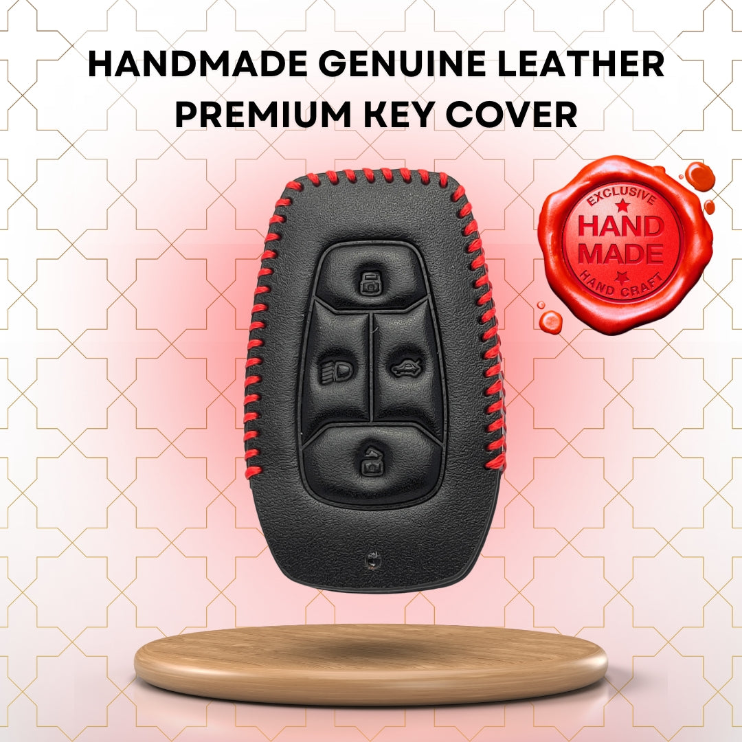 Tata Classic Leather Key Cover with keychain (Type 2)